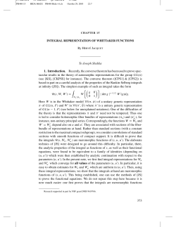 Integral Representations of Whittaker functions