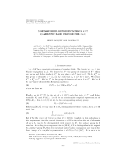 Distinguished representations and quadratic base change for GL( 3)