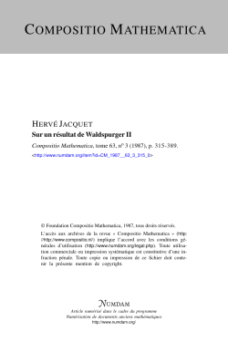 Sur un resultat de Waldspurger II