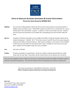 Proficiency Exam Information (.pdf)