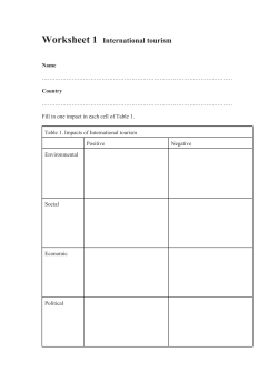 Worksheet 1