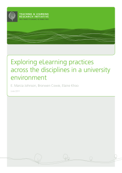 Exploring eLearning practices across the disciplines in a university environment