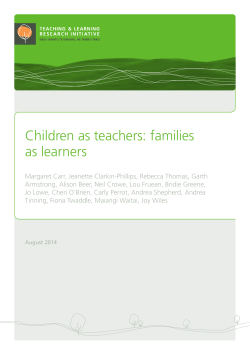 Children as teachers: families as learners