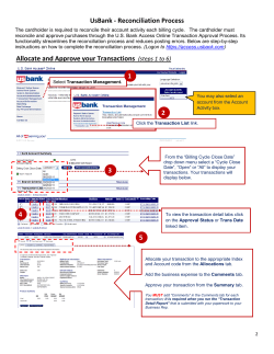 NEW - Reconciling Process