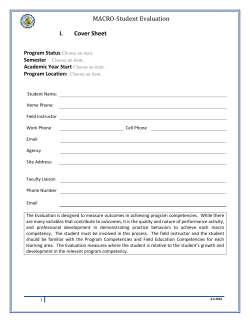 Blank Electronic Graduate Macro Student Evaluation