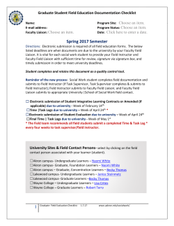 MSW Field Evaluation Checklist