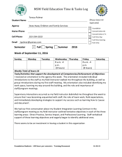 Example of Completed Time Tasks Log