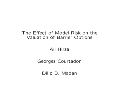 The Effect of Model Risk on the Evaluation of Barrier Options