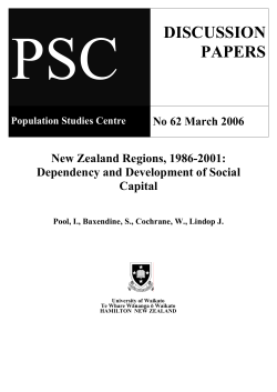 1986-2001: Dependency and Development of Social Capital