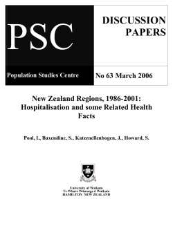 1986-2001: Hospitalisation and some Related Health Facts
