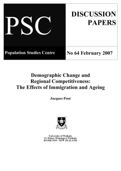 Demographic Change and Regional Competitiveness: The Effects of Immigration and Ageing