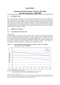 Chapter 5 - National and Sub-National Trends in Mortality and Life-Expectancy: 1980-2000