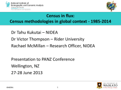 Census in flux. Census methodologies in global context, 1985-2014