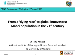 From a ‘dying race’ to global innovators: Māori population in the 21st century