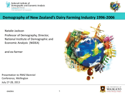 The demography of the New Zealand farming industry