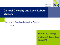 Cultural diversity and local labour markets
