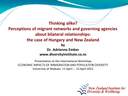 Thinking alike? Perceptions of migrant networks and governing agencies about bilateral relationships: the case of Hungary and New Zealand