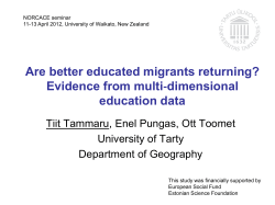 Are better educated migrants returning? Evidence from multi‐dimensional education data