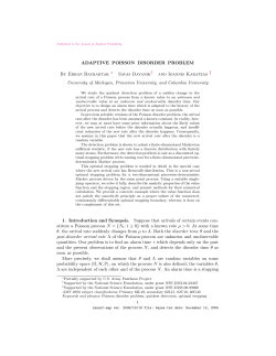 Adaptive Poisson disorder problem