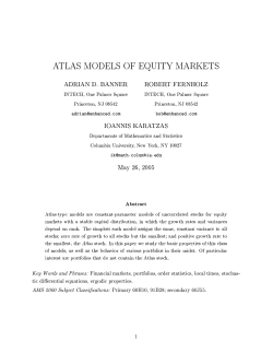 Atlas models of equity &nbsp; markets