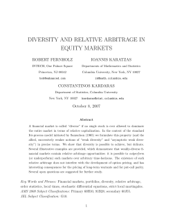 Diversity and arbitrage in financial markets