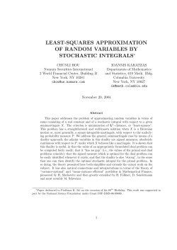 Least-Squares Approximation of Random Variables by Stochastic Integrals