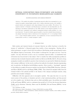 Optimal consumption from investment and random endowment in incomplete semi-martingale markets