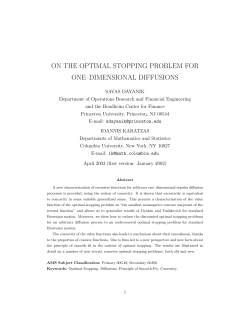 On the optimal stopping problem for one-dimensional diffusions