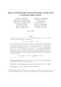 The controller-and-stopper game for a linear diffusion