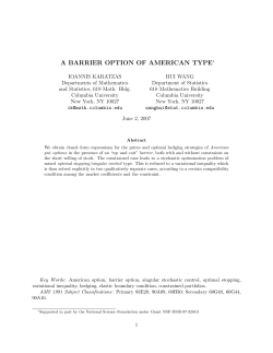 A Barrier Option of American type