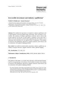 Irreversible investment and industry equilibrium