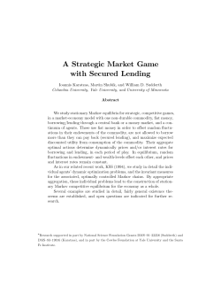 A strategic market game with secured lending