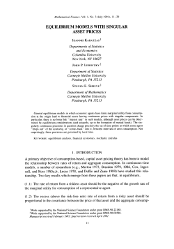 Equilibrium models with singular asset-prices