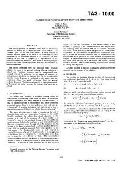 Filtering for piecewise-linear drift and observation.