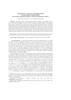 Aspects of utility maximization with habit-formation: Dynamic Programming and Stochastic PDE s .