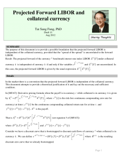 PDF: Forward LIBOR projection and collateral currency independence assumption