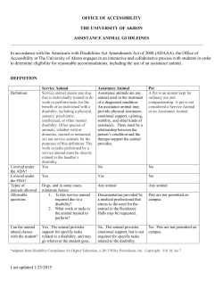 Link to Assistance Animal Guidelines