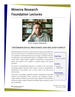 Determinantal processes and related topics