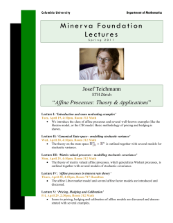 Affine Processes: theory and applications