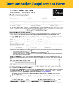 Immunization Form