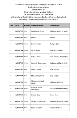 Health Insurance Scheme for Students of DIMC