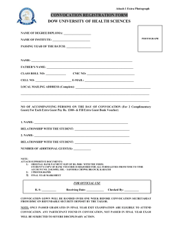 Download Convocation Registration Form
