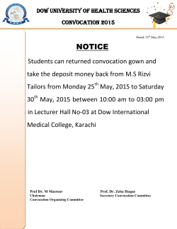 (Notice) Notice for returned Convocation Gown