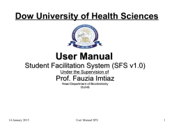 Download User Guide Student Facilitation System