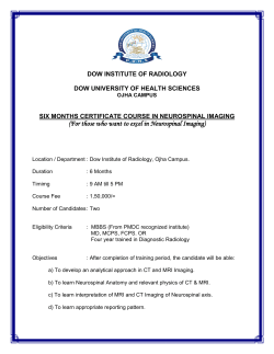MANNUAL CERTIFICATE COURSE IN NEUROSPINAL IMAGING