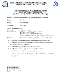 CERTIFIED COURSE IN NON VASCULAR INTERVENTIONAL RADIOLOGY
