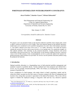 Portfolio Optimization with Drawdown Constraints