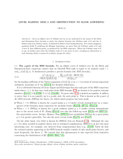Level raising mod 2 and obstruction for rank lowering