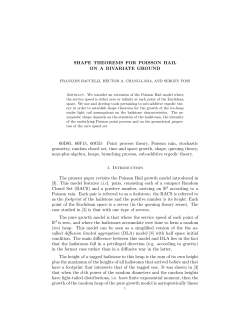 Shape Theorems for Poisson Hail on a Bivariate Ground