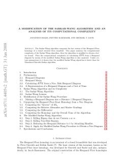A Modification of the Sarkar-Wang Algorithm and an Analysis of its Computational Complexity